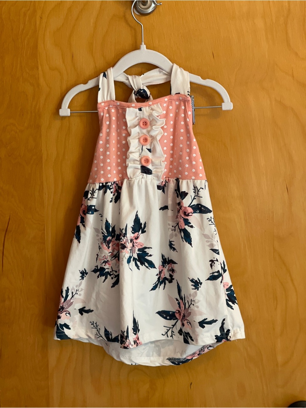 Toddler Pink Polka Dot & Floral Sundress